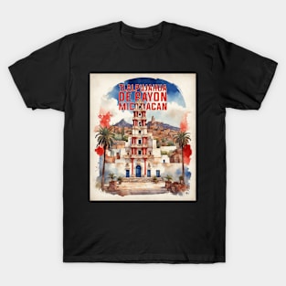 Tlalpujahua de Rayon Puebla Mexico Vintage Tourism Travel T-Shirt